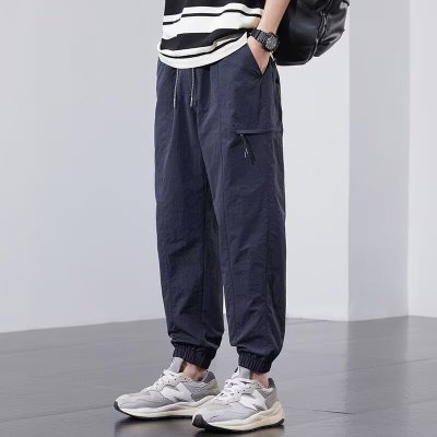 美式束脚工装裤男款夏季新款日系ins潮牌痞帅宽松休闲