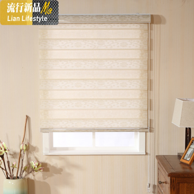 卷帘拉式防水卫生间浴室厕所厨房窗户遮光升降免打孔手拉百叶窗帘 三维工匠