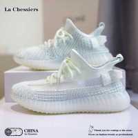 La Chessiers多色情侣椰子鞋女鞋春秋季新款运动休闲鞋网面透气飞织防滑跑步鞋