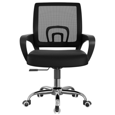 迅迈 黑框黑网钢制脚办公椅 电脑椅 会议椅 职员椅 会客椅 升降透气旋转椅