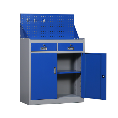 豫亿腾 二门工具柜 车间用双开门储物柜 加厚五金收纳箱抽屉式铁皮刀具柜子 可定制