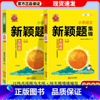 太阳版 语文+数学 小学通用 [正版]2023新版 王朝霞新颖题集锦太阳月亮版知识大盘点语文数学四五六年级学习学霸阅读理
