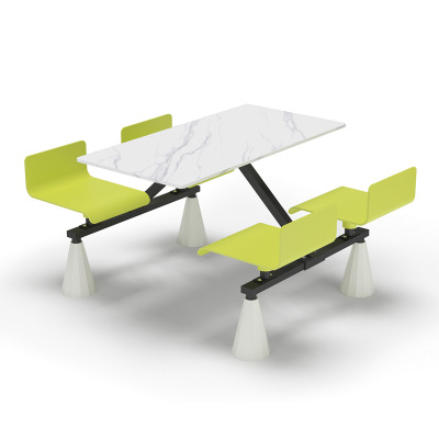 科朔 餐桌食堂餐桌组合饭堂连体快餐桌椅 四人餐桌 KS-WL300-03