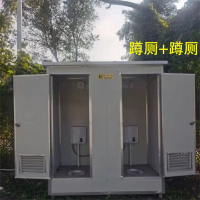 户外淋浴房农村洗澡间移动厕所卫生间景区公厕蹲厕坐厕工 地洗手间 双连体蹲厕+蹲厕