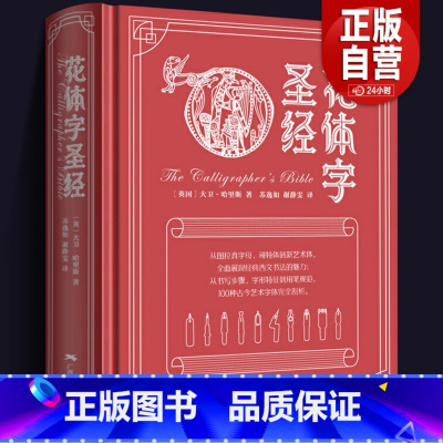 [正版]花体字圣经 100种古今艺术英文手写字体书法大全书写工具材料基础技法教程 英语书法初学自学入门技巧 英文笔法规