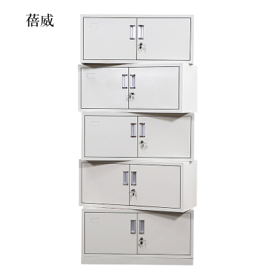 蓓威钢制文件柜档案柜财务凭证柜带锁储物柜铁皮柜书柜分五节文件柜