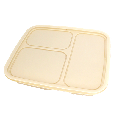 美威能 一次性玉米淀粉降解餐盒 三格200套/箱