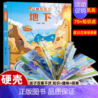 [立体翻翻书]地下 [正版]送3D场景揭秘生命 精装儿童3D立体翻翻书揭秘系列创意大师洞洞机关书宝宝撕不烂探秘幼儿园儿童