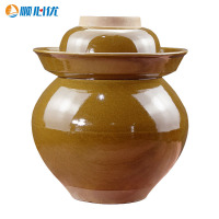 顺心优 陶瓷加厚老式密封带盖腌菜罐泡菜坛子 1/个