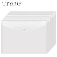 TTYOOP SJ-8802 A4透明文件袋加厚按扣档案袋 10只/包(计价单位:包) 透明色