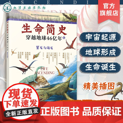 生命简史 穿越地球46亿年 翼龙与海龙 6-12-15岁儿童中小学生青少年科普读物 宇宙起源地球形成生命诞生史前世界探索
