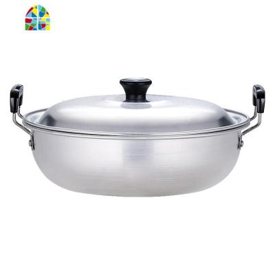 老式小铝锅加厚铝汤锅双耳小号拉面锅煲粥迷你煮面锅家用燃气炖锅 FENGHOU 24cm小铝锅(深8cm)