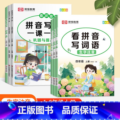 看拼音写生字词语 小学六年级 [正版]花花专属看拼音写词语生字注音下册一年级二年级三年级四五六全套语文看拼音写生字词语专