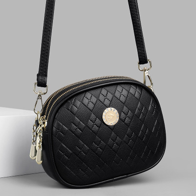 包包女包新款潮流女士小圆包多层软皮百搭洋气单肩斜挎小包包