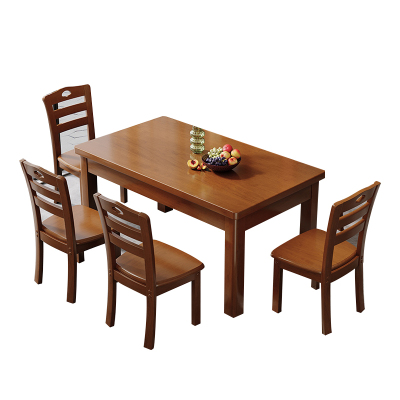 合祥源 实木餐桌配四椅 1400*800*750mm (计价单位:套)
