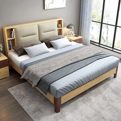 臻远 ZY-SMC-27 现代简约实木床双人床 1.5米简约床