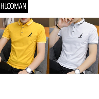 HLCOMAN青年男士短袖衫新款男人大码装短T青少年半袖t恤学生衫