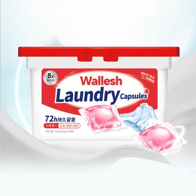 威立世Wallesh 320g(8g×40颗)多效香氛洗衣凝珠