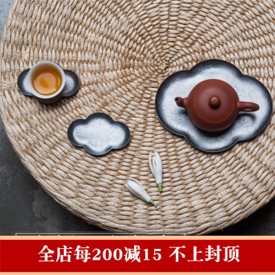 美帮汇祥云 锡干泡盘壶承茶盘杯托铜壶垫杯垫功夫茶具茶席茶道配件
