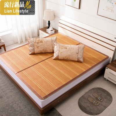 竹子凉席1.5m床双人1.8米折叠1.35夏席1.2单人1学生0.8宿舍0.9 三维工匠凉席/凉枕