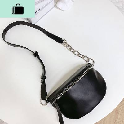 皮胸包女潮ins皮质网红腰包女2020新款时尚百搭女生斜挎饺子包NEW LAKE女斜挎包