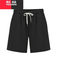 YIBUSHENG新款运动短裤女宽松高腰阔腿裤五分休闲裤薄款松紧直筒裤子