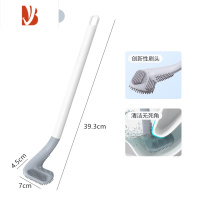 三维工匠硅胶马桶刷家用无死角洗卫生间长柄壁挂式高尔夫洗厕所的刷子器