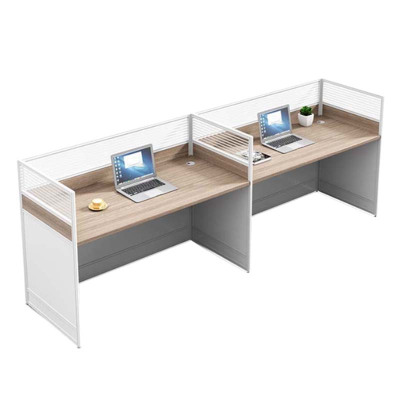 铭威盾职员办公桌椅组合简约现代屏风卡座工位隔断式财务工位桌子双并排[单桌]