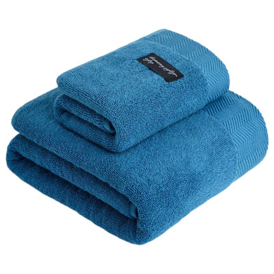 天山柔 70*140cm 400g 全棉32股酒店风黑标 浴巾 (计价单位:条) 深蓝