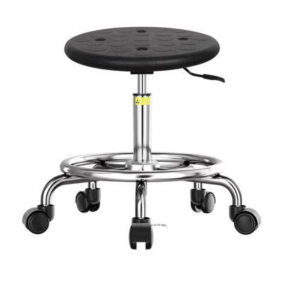 臻远ZY-7937 防静电椅子车间流水线升降椅子 42-56cm圈脚黑色轮子