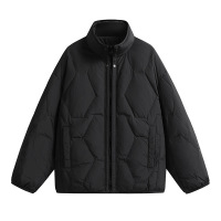 立领羽绒服男士冬季宽松保暖宽松休闲白鸭绒青年加厚面包服外套男