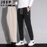 JEEP SPIRIT男休闲裤摇粒绒羊糕绒束口宽松秋冬加绒加厚卫裤