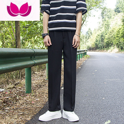 七斓西裤男直筒裤垂感韩版裤子坠感休闲长裤男款西装阔腿裤男士休闲裤