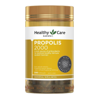 HealthyCare澳世康蜂胶金装黑蜂胶胶囊200粒/瓶装高浓度黑蜂胶2000mg澳洲原装进口 增强免疫膳食营养补充