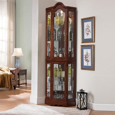 森美人实木角柜墙角柜三角形转角酒柜客厅置物柜子餐厅角落储物柜餐边柜