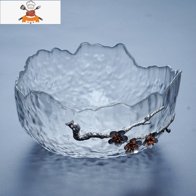 日式梅花整套功夫茶具套装家用耐热玻璃泡茶壶茶杯茶道锤纹烧水壶 梅花茶洗 敬平