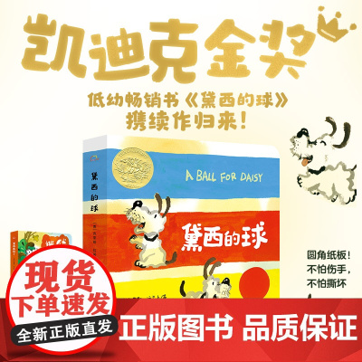 大奖 0-2岁 低幼纸板书 凯迪克金奖 黛西的球 暖心治愈 乐观 克服恐惧 睡前故事 亲子共读 早教故事