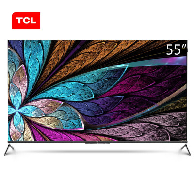 TCL 官方旗舰 55C8 (55英寸) 吋 LED量子点40核 3+32GB大内存 安桥音响人工智能网络平板电视