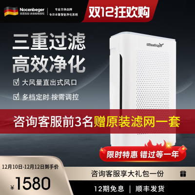 诺森柏格(Nocenbeger)智能空气净化机器NCBG-G9 家用空气净化器 触控 大风量 客厅卧室两用型空气净化机