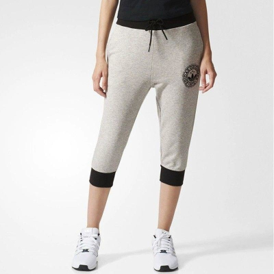ADIDAS阿迪达斯三叶草中裤运动休闲针织女裤七分裤AJ7657 Z