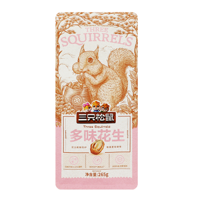 三只松鼠多味花生大头装休闲零食解馋小吃多味花生265g*1袋