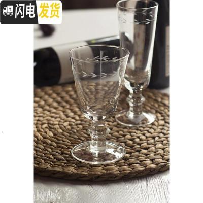 三维工匠收集时光 法单 玻璃高脚杯红酒杯香槟杯 南法风-红酒杯(都有划痕气泡)