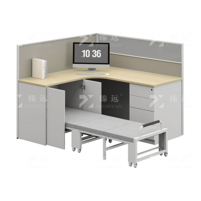 臻远 ZYGW-097屏风工作卡位职员桌办公桌 L型单人位
