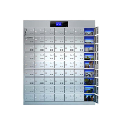 湘渭不锈钢员工食堂消毒餐厅紫外线高温餐盘餐具柜多格饭盒储物柜63门碗柜 紫外线消毒