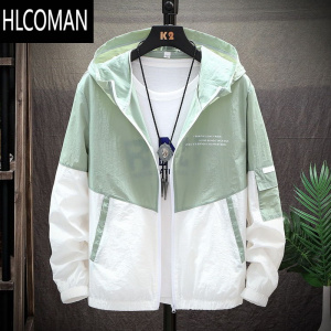 HLCOMAN夏季衣男超薄款冰丝服防紫外线男装皮肤衣透气男士外套潮