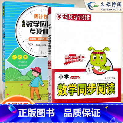 [6年级2本]数学同步阅读⭐应用训练 小学通用 [正版]小学语文阅读理解公式法阅读理解答题满分公式模板 三四五六年级阅读