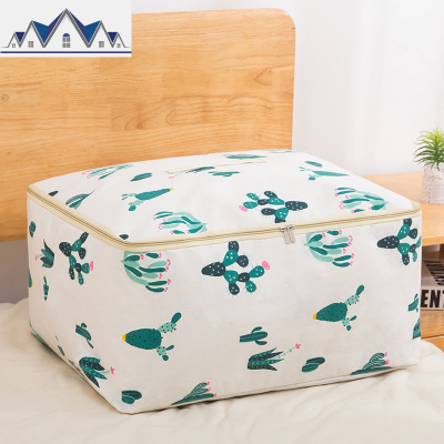 棉麻装衣服被子收纳袋家用大号整理防水防潮衣物包装打包袋子帆布 三维工匠收纳包