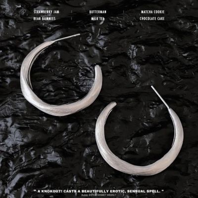 纯银拉丝扭曲半圆C形耳环女s925磨砂圈气质耳钉小众ins设计高级感送女朋友老婆情人节七夕生日礼物