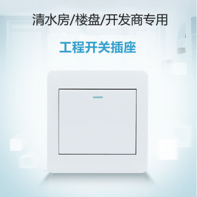 白色开关面板 规格:1位/多控暗装 单位:个