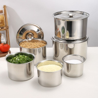 [补贴10%]304调料罐不锈钢加深加厚带盖调料瓶圆形油盆打蛋盆面盆调料缸